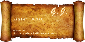 Gigler Judit névjegykártya